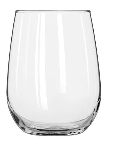 Libbey Stemless Wine Glasses for Red and White Wines, Set of 12