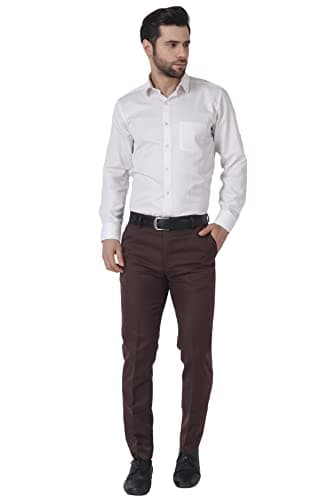 MALENO Men Formal Trouser Regular Fit Solid | Soft and Breathable Pant Combo (Pack of 2)