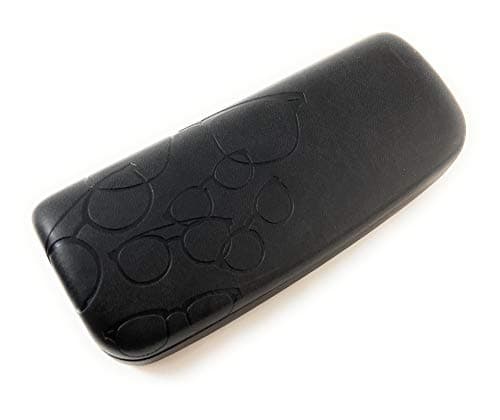 Hard Shell Eyeglass Case for Small Frame Reading Glasses Cheaters Bifocals and Children’s Small Size- Beautiful Gloss Diamond Cut Finish in Three Unisex Colors (Brown)