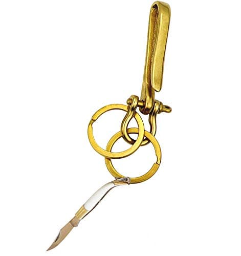 Joyce Lindberg U Hook Keychain Brass And Miniature Folder Knife 1 Set