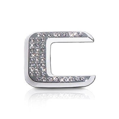 Crystal Letter C Chrome Car Emblem