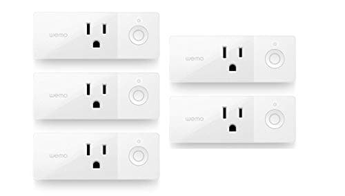 Wemo Mini Smart Plug, Wi-Fi Enabled, Compatible with Alexa and Google Home (F7C063-RM2) (5 pack )(Renewed)
