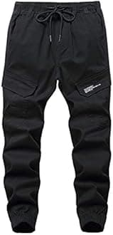 LOKTARC Boys' Pull-On Slim Fit Camo Cargo Jogger Pants