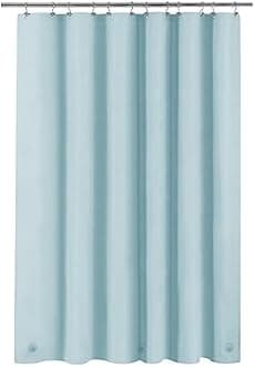 Light Blue Shower Curtain Liner - Premium PEVA Shower Liner for Bathroom, BPA & PVC Free, No Chemical Smell, Lightweight Standard Size Bath Curtain with 3 Magnets, Metal Grommets - Light Blue