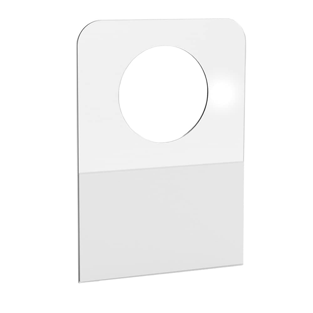 JINMI 7/8" X 1-1/4" Round Hole Self Adhesive Hanging Tabs Heavy Duty Clear Plastic Hang Tags Hook for Store Retail Display 1000 Pack