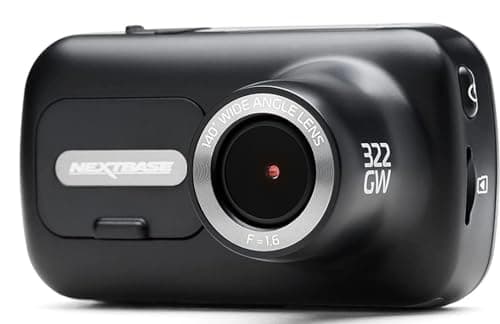 Nextbase 322GW Dash Cam mini with APP- Full 1080p/60fps HD Recording in Car Camera- 6 Lane Wide Front View- Wi-fi GPS Bluetooth- Parking Mode- Night Vision- Loop Records- Polarizing Filter Compatible