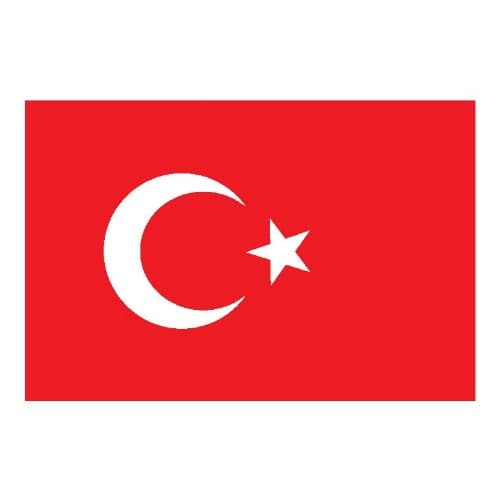 Turkish flag decal / sticker 6" x 3.6"