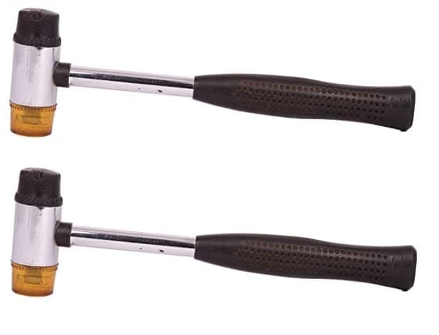 IRP 2018 New Multi tool Rubber Hammer Head Power Reduced For Jewelry (Black, Aluminum,) (Pack of 2)
