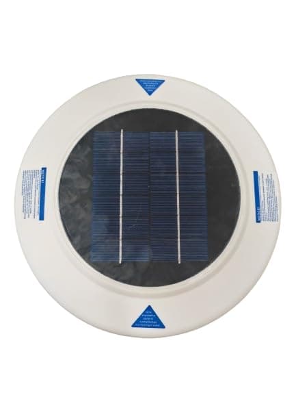 Solar Pool Ionizer for Above Ground and Inground Pools, Larger Solar Panels, Thicker Copper Anode, Up to 45,000 Gallons, 85% Less Chlorine, Crystal-Clear Water, Easy Maintenance!