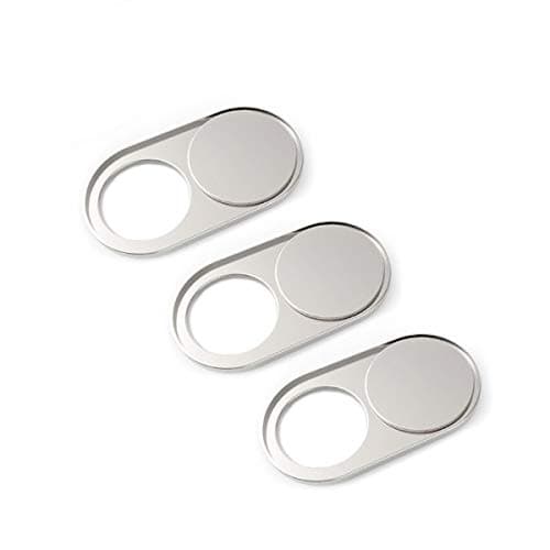 Webcam Cover, Web Camera Cover Rotate for Laptop Desktop Tablet Smartphone MacBook Pro iMac iPhone Notebook Computer,Protect Your Privacy and Security, Strong 3M Adhensive Webcam Cover (Silver)