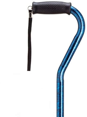 Walking Cane Quad Cane Blue Granite Small Base 5" X 8"
