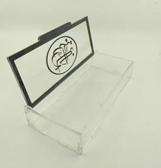 ChoiceHub Gifts Acrylic Haq Maher Money Gift Box with Golden Inscription – Jewellery and Cash Gift Box, Keeps up to 100 Currency Notes – 16x8x4 cm (Urdu Nikah Mubarak)