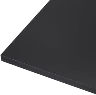 Rebower 24" x 6" x 1/2" HDPE Plastic Sheet, High Density Polyethylene Sheet Cutting Board Black Solid Block, [for DIY, Home Floor]