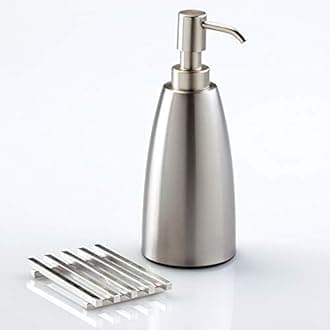 iDesign Kyoto Soap Dish/Holder, Lattice Design, Made of Stainless Steel, Brushed Stainless Steel