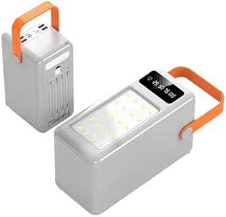 80000mAh Power Bank for Outdoor Camping Portable Charger with 8 Output& 3 Input External Battery with LED Display for phones Tablets(Size:40000 mAh,Color:Black)