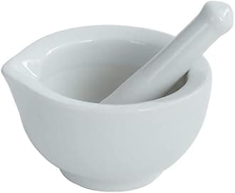 Porcelain Mortar and Pestle, Spice Garlic Herb Grinder,Mixing Grinding Bowl, Crusher Set,Kitchen Tools- 3.2inch