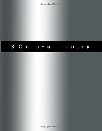 3 Column Ledger: Bright Gray Graphics,Soft Cover Glossy Vivid Color, 8.5" x 11", 108 pages for Cash Book, Accounting Ledger Notebook, Business Ledgers ... Accountant Workbook, General Ledger: Volume 1