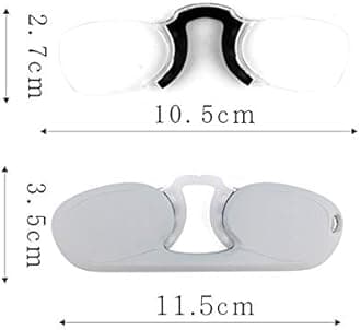 Visions India Ultra Thin Reading Glasses Nose Resting Pinching Readers+ Universal POD Case (Brown+1.50)