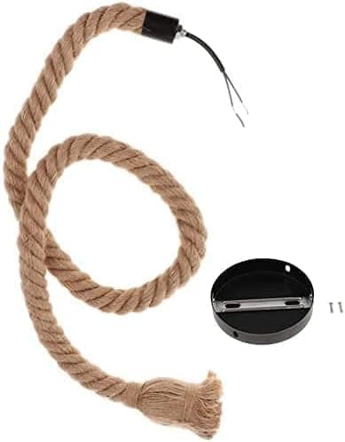 V.MAX MODI Hemp Rope Chandelier - 2Meter | Bamboo Hanging Light for Restaurants, Bar Lights Ceiling Hanging| Vintage Industrial Pendant Light Rope without Bulb for Interior