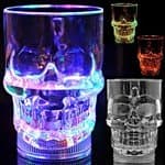 7 Colors Inductive Rainbow Color LED Cup Wineglass Drinking Ware Flashing Light Cup for Home Bar - Skull Shape
