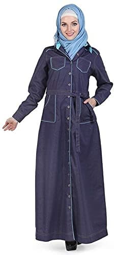 Denim Long Dress Abaya