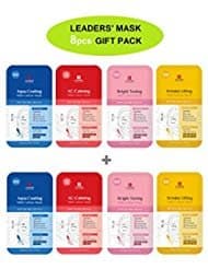 Korean Face Mask Sheets 7pcs Gift Pack Including Best Korean Skin Care Masks Products Great for Women and Men with Sensitive Skin from GOURMET+SKIN Facial Mask Collection