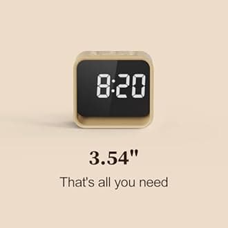 Housbay Wooden Sound Machine Alarm Clock for Bedrooms - Gentle Wake-Up with Birdsong, White Noise for Sleeping, Small Digital Clock for Phone-Free Routine - Maple Wood