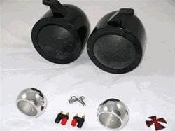 Krypt 6.5 Aluminum Wakeboard Tower Speaker Enclosures, External Terminals, Full Range Outdoor Audio Stereo for ATV, UTV, Quad, Jeep, Boat, Clamp Sizes - 1.25-3 inch - Black