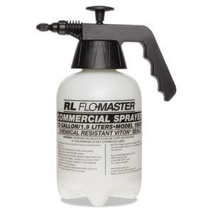 R. L. Flomaster Hand Sprayer with Adjustable Nozzle, Polyethylene, 64 Oz, Black/White