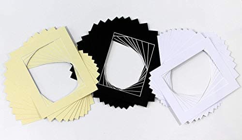 Bespoke Computer Cut Photo/Picture Mounts/Frame Mounts - Pack of 10 - Frame Size 14"x11" Mount Size A4 - Color Black