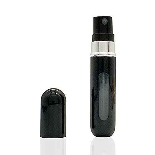 New Upgrade Travel Perfume Atomizer Refillable,GOLF 5ML Portable Mini Easy Refillable Perfume Atomizer Empty Spray Bottle for Men and Women,Scent Pump Case (Black)