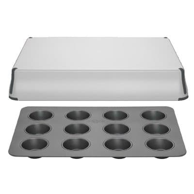 PrepCo Bake Porter 12 Cup in Grey with Sheet Pan