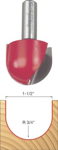 Freud 3/4" Radius Round Nose Bit with 1/2" Shank (18-134)