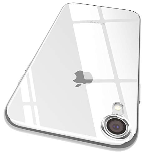 RANVOO Clear iPhone XR Case, Soft Silicone Cover with Silver Electroplated Bumper Thin Slim Fit for iPhone XR 6.1”(2018), Crystal Silver