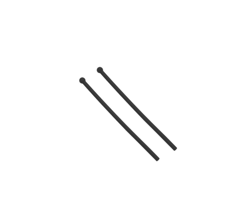 BEHLINE Silicone Replacement Temple Tips for Lindberg, Silhouette and Other Thin Wire Rimless Frames Temples(Black)