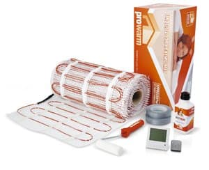 Prowarm Electric Underfloor Heating 150W Mat Kit 3.0M2 - Includes ProWarm Remote White Thermostat