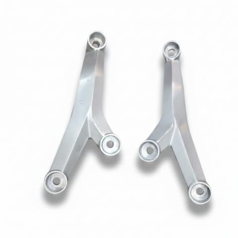 MPD-Engine Hanger Bracket Set Left & Right Side for Duke 200 | Silver Finish Heavy Duty Metal Mount Support | Direct Fit Replacement Pair.Moto Planet