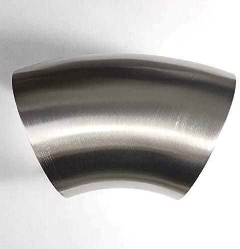 3" Stainless 45° Mandrel Bend Elbow - 1D Tight Radius - 16GA/.065" Wall - No Leg - SS304 - Stainless Bros