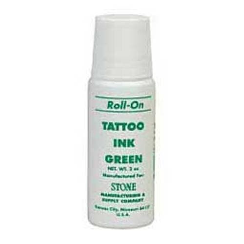Stone Manufacturing Tattoo Ink Roll On Applicator Permanent Liquid Green 2 oz