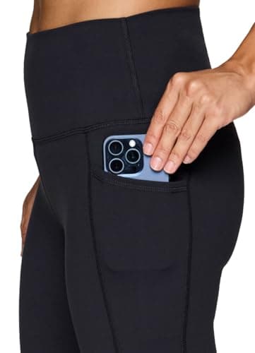 RBX Active Women's Ultra Soft Solid Workout Running Yoga Leggings with Pockets