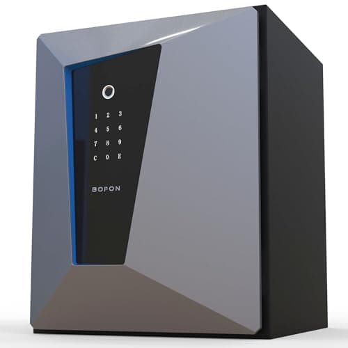 BOFON Fire Resistant Biometric Safe with Fingerprint Touch Screen Keyboard Home Security Safe for Hotel Office 2.1 Cubic Feet