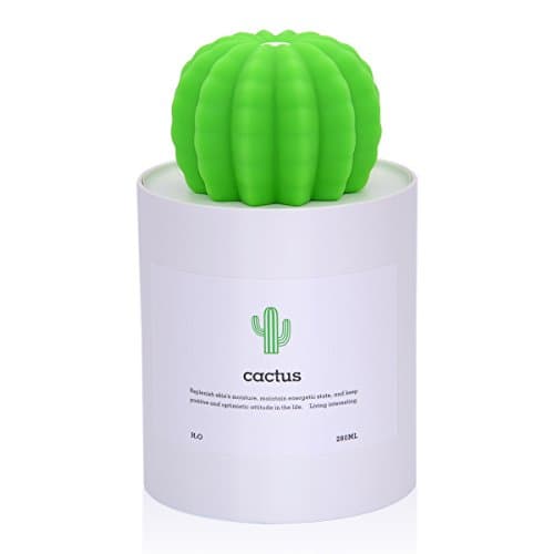 Alicacho Mini Cool Mist Humidifier USB Powered 280ml Mist Air Mini Humidifier and Whisper Quiet for Home Office Yoga Car Bedroom(White)