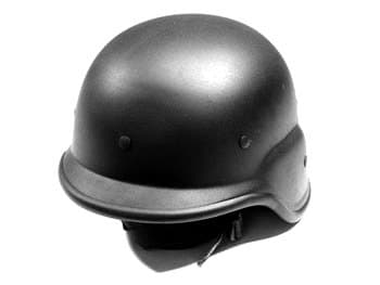 ABS Plastic Kevlar-Style Helmet Black Color