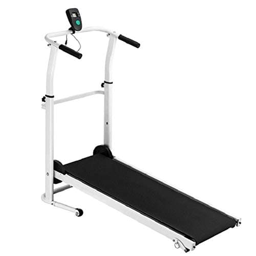 INiubi LED Display Screen Lightweight Durable Folding Manual Treadmill Working Machine Cardio Fitness Exercise Incline Home Save Space