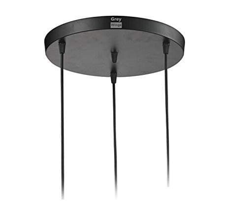 Eisa Round 3 Base Plate For Ceiling Light (Black,Metal)