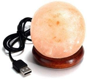 Globe Himalayan Pink Salt Mini USB LAMP (Multi-Colour) for Laptop, Desk or Office Hand Crafted Direct from Our Mine in The Himilayas