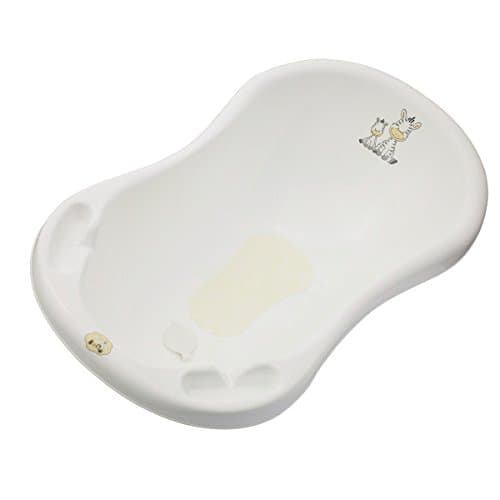 Maltex Zebra 84cm Baby Bath with Plug | White