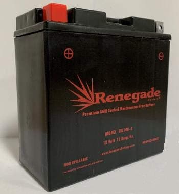 Replacement Battery; RG14B-4; 275 CCA's; FOR YAMAHA (2001, 2002, 2003, 2004, 2005, 2006, 2007, 2008, 2009) XVS1100, XVS1100A, XVS1100AT V STAR 1100