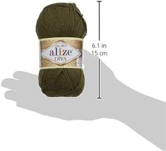 Alize Diva Silk Effect 100% Microfiber Acrylic Yarn 1 Ball skeins 100gr 383yds (279 - Midnight Blue)