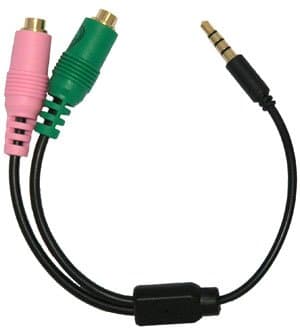 Headset Buddy Gold Plated PC Computer Headset to 3.5mm Smartphone Adapter (PC35-PH35g)